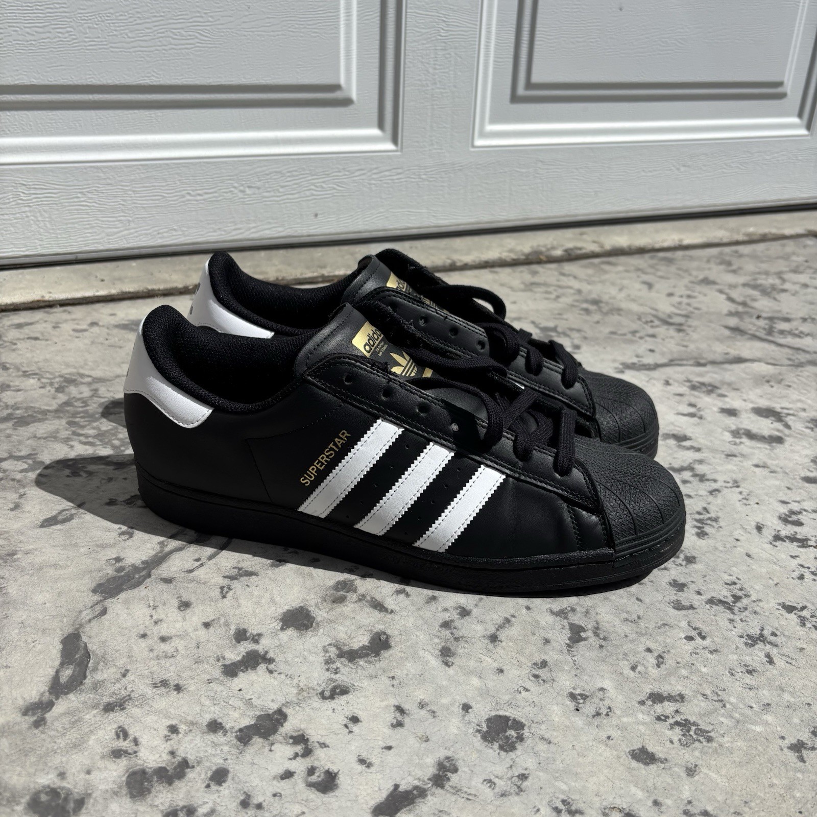 Adidas Superstar Skateboarding Men’s Size 12 Black/White Sneakers Shoes Great