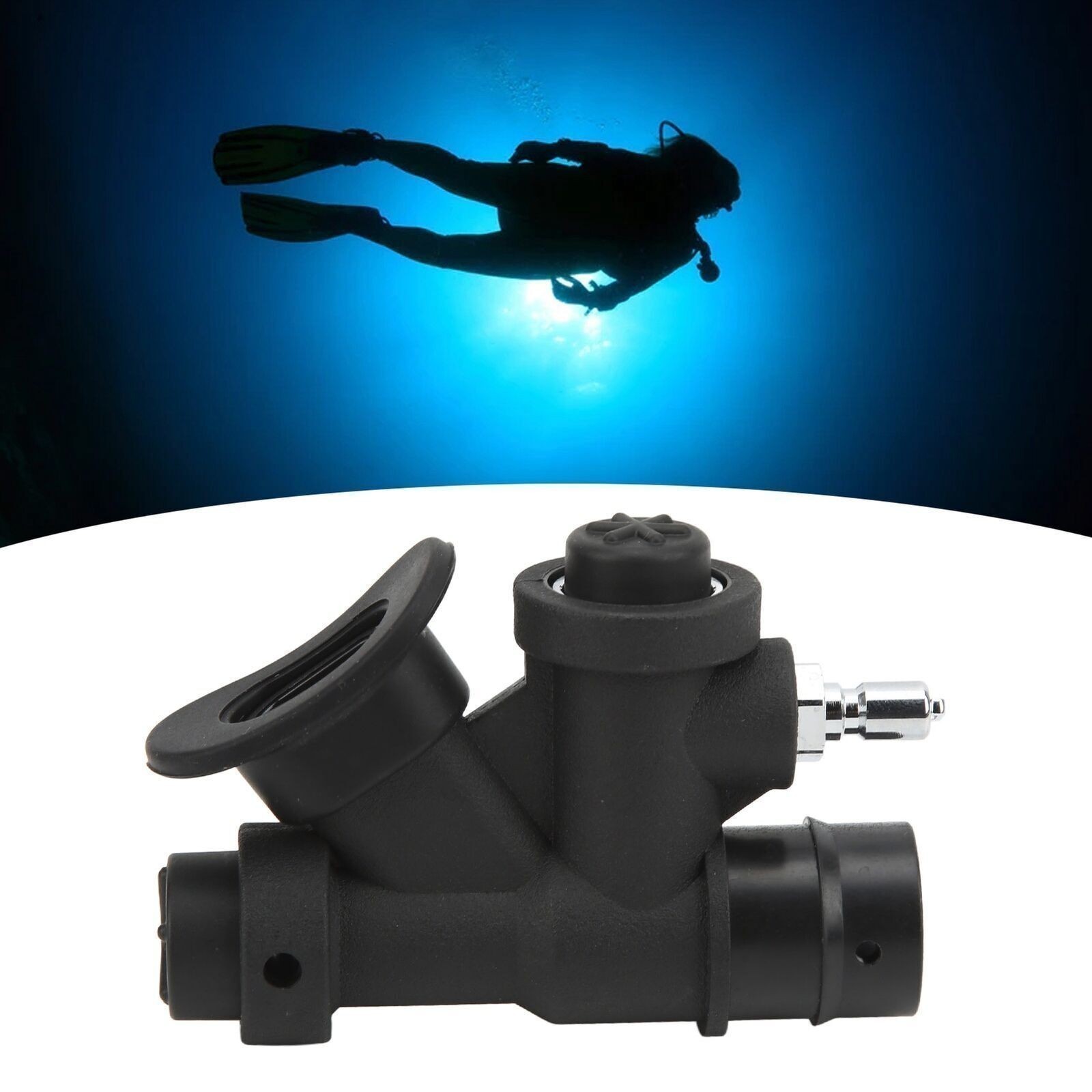 Scuba Diving Universal 45 Degree Oral Power Inflator K Shaped Valve Relief Valve