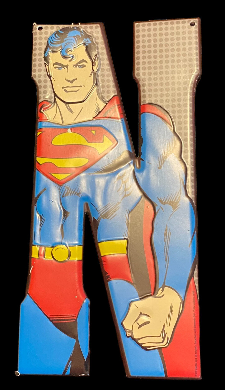 Hobby Lobby Wall Decor DC Comics Superman initial “N” NWT