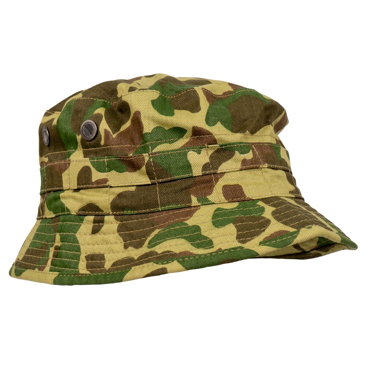 Army Style Cotton Bucket Hat - US Frog Camo- Havy Duty Cotton- Military- New