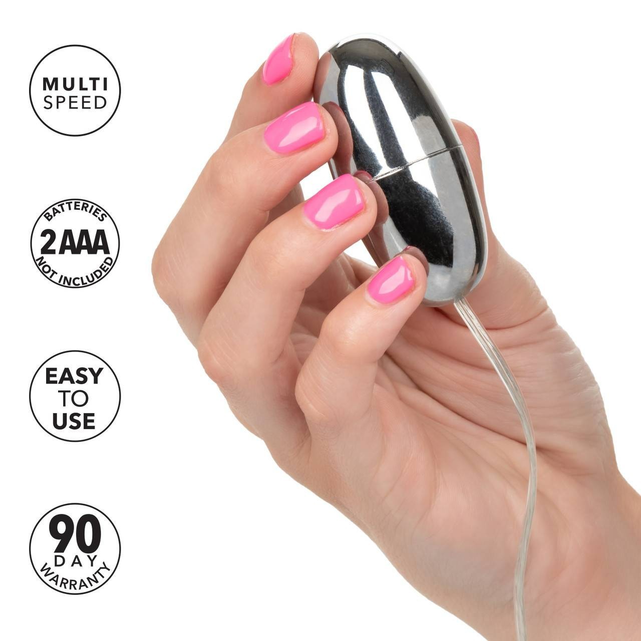 Cal Exotics Classic Silver Bullet Egg Clitoral Vibrator