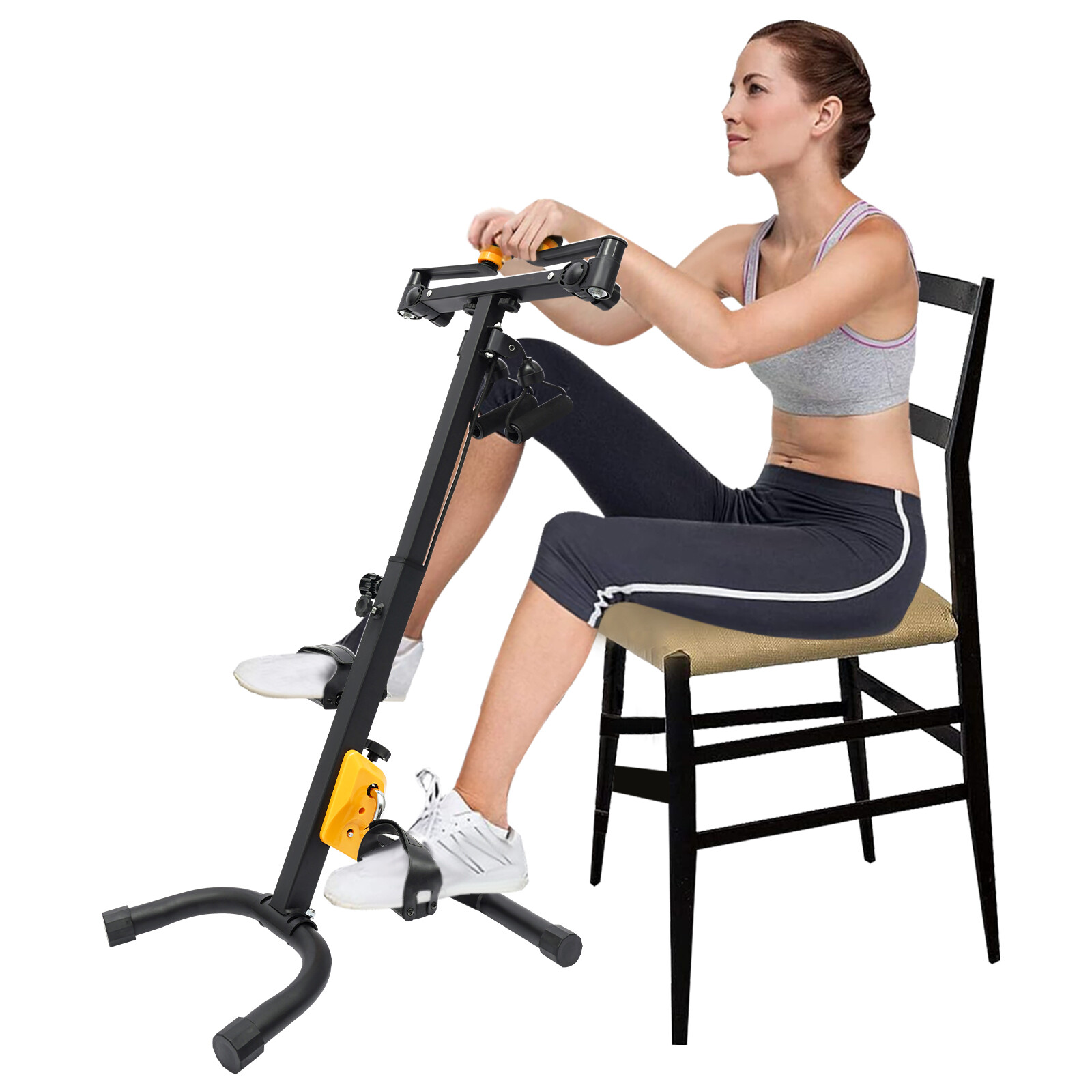 Pedal Exerciser For Seniors 8 Gear Adjustable Full Body Exercise Bike Foldable
