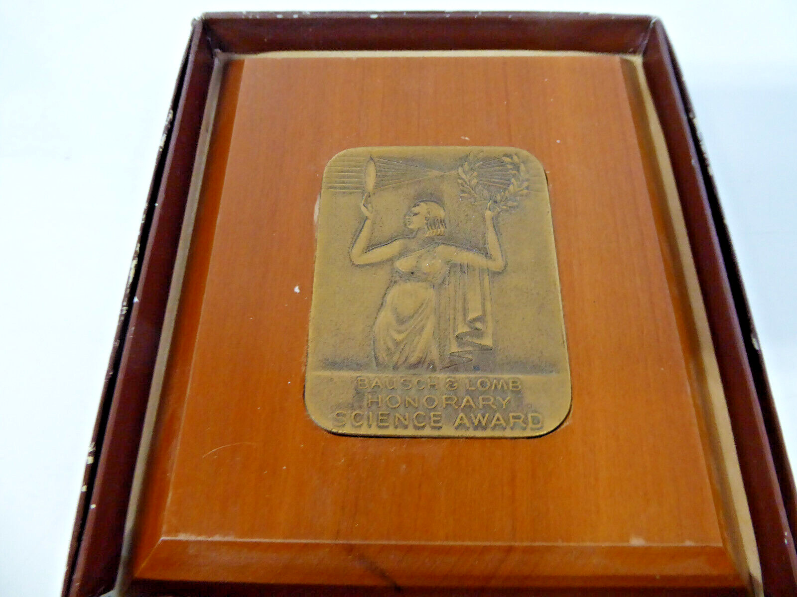 Vintage Bausch & Lomb "Honorary Science Award" Bronze Medal With Box