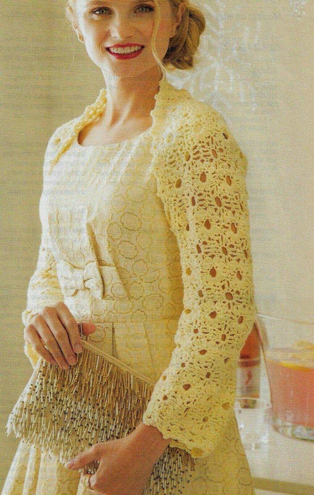 BUBBLY WRAP WITH BELLED SLEEVES 3 SIZES WOMEN'S CROCHET PATTERN INSTRUCTIONS