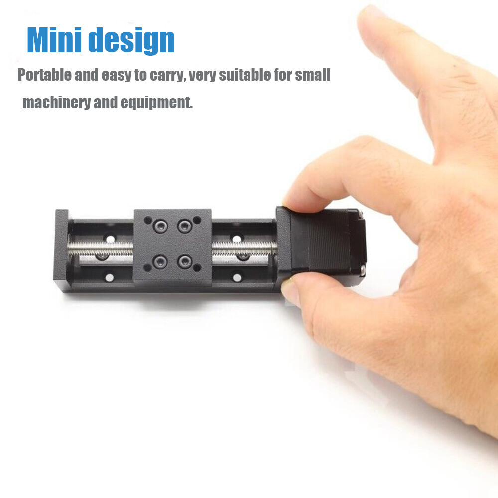 CNC Mini Motorized Slide Table Linear Guide Rail Stage Nema11 Motor Drive Kit