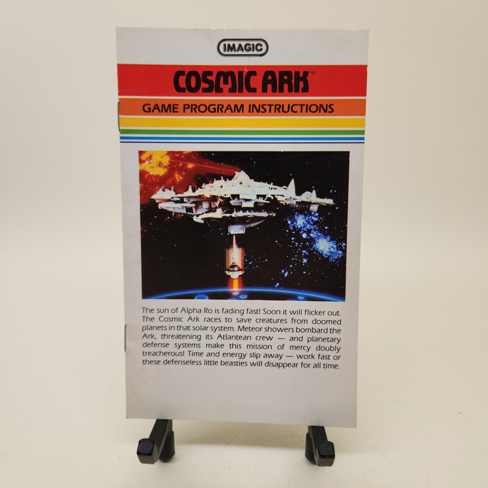 Atari Instruction Manual Booklet - Cosmic Ark 1982