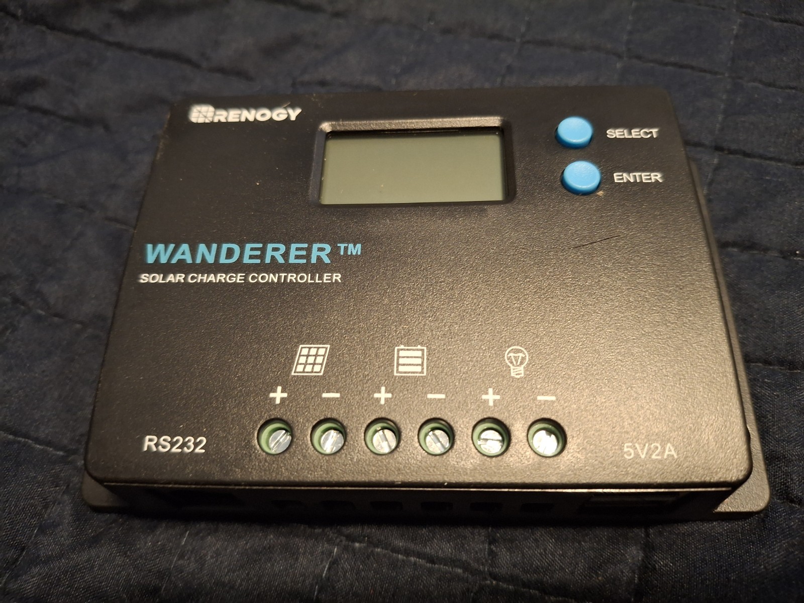 Renogy Wanderer 10A PG PWM Solar Charge Controller Common Positive Ground W/ LCD
