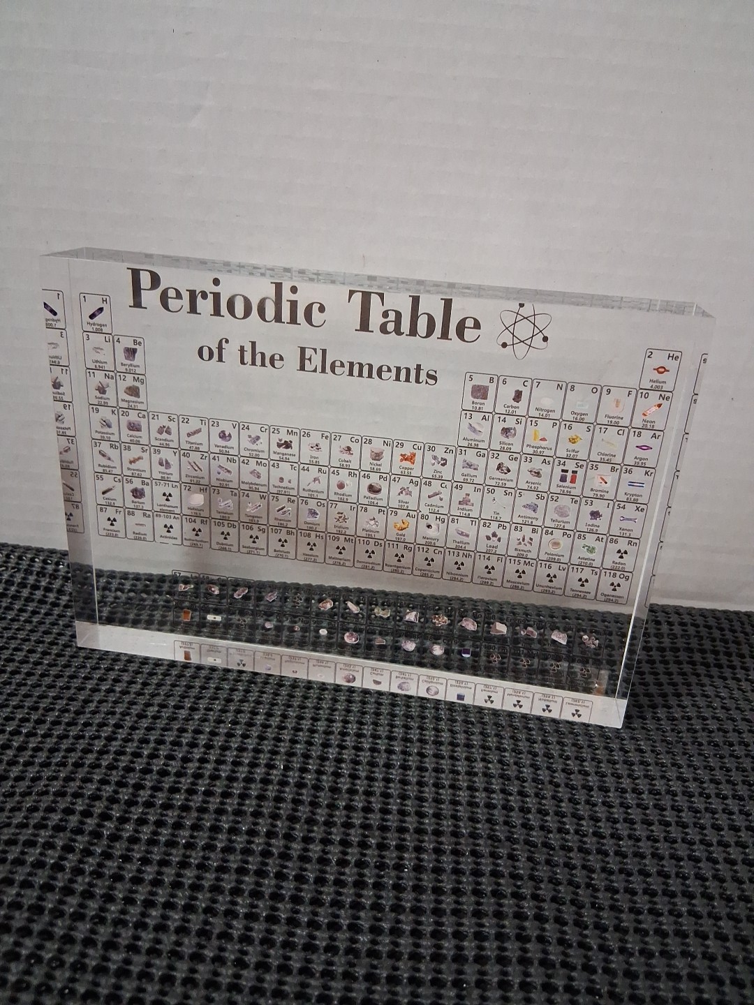 Periodic Table of The Elements Display Samples In 6.75" X 5" X 1" Acrylic