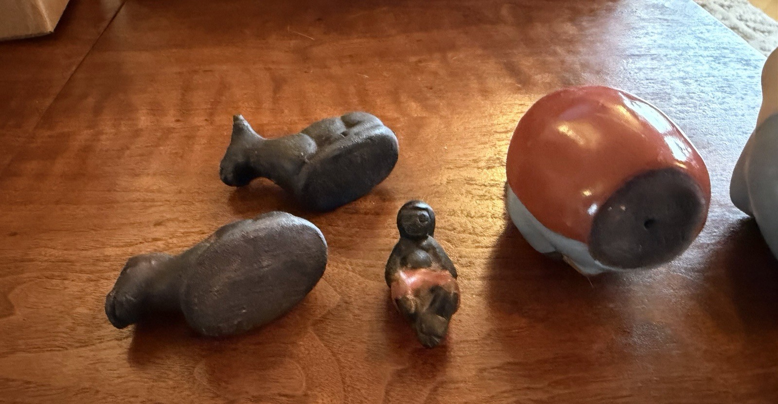 Chulucanas Signed PABLO VILCHEZ Ceramic Nativity Pottery 5 piece Set Peru