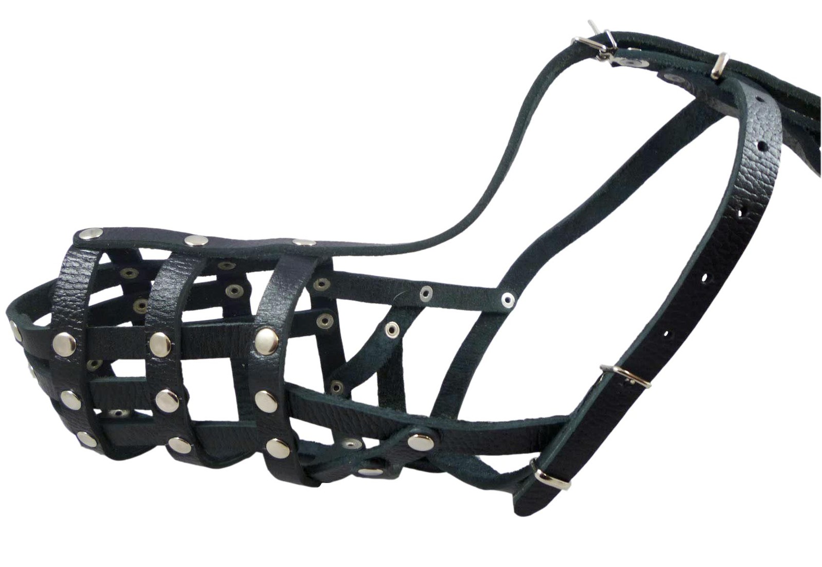 German Shepherd Secure Leather Basket Dog Muzzle Setter 12.5"-4.75" size