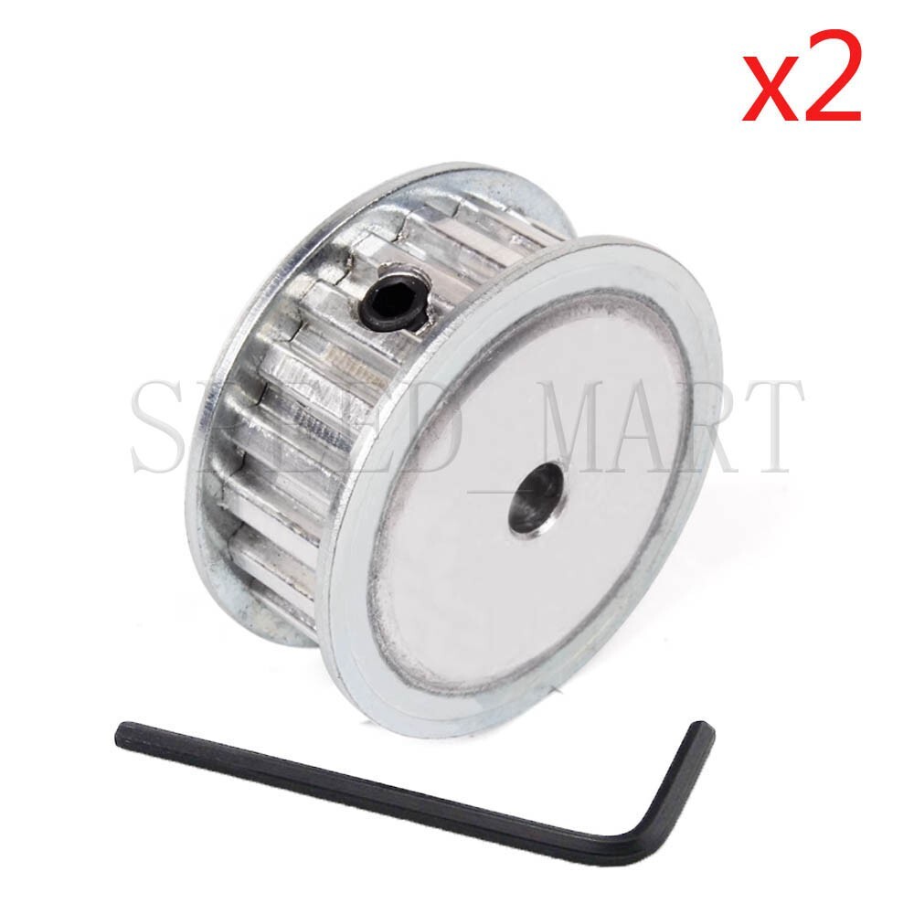 2x AF Type XL12T Aluminum Timing Belt Pulley 12 Tooth 6mm Bore for Stepper Motor