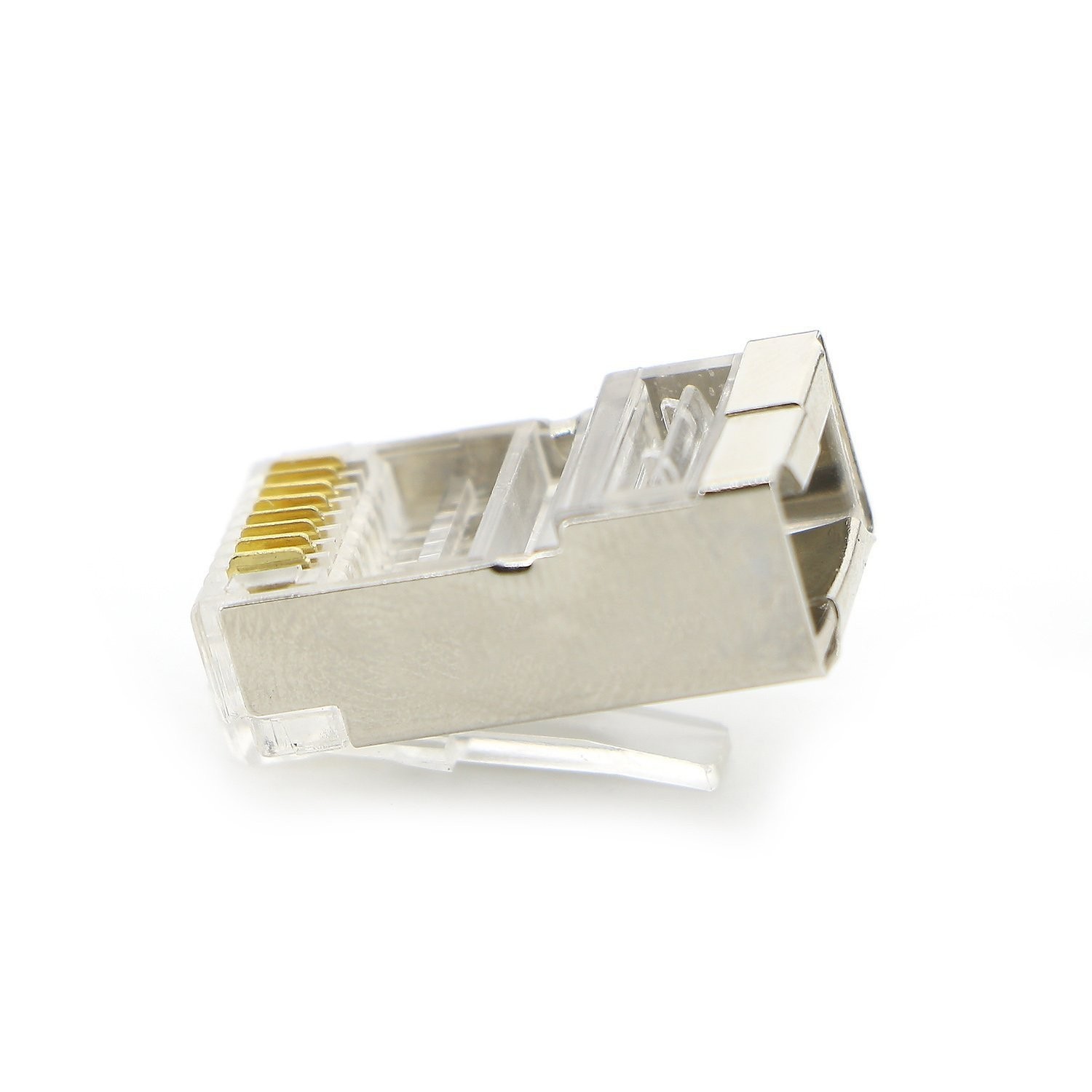 RJ45 Connectors 100 Pack CAT5E Shielded Ethernet Plug 8P8C