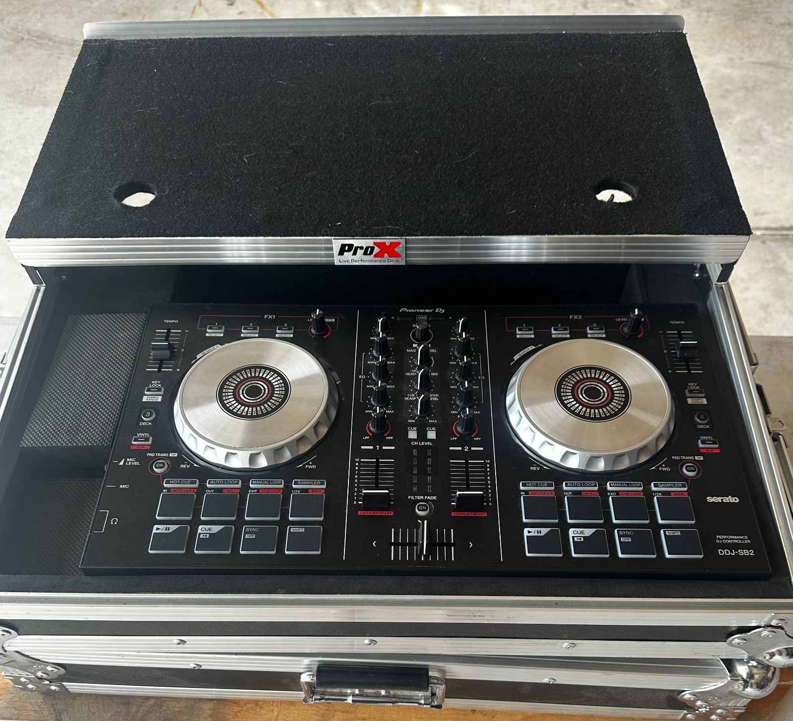 Pioneer DDJ-SB2 DJ Controller Serato 2-Channel with ProX Case