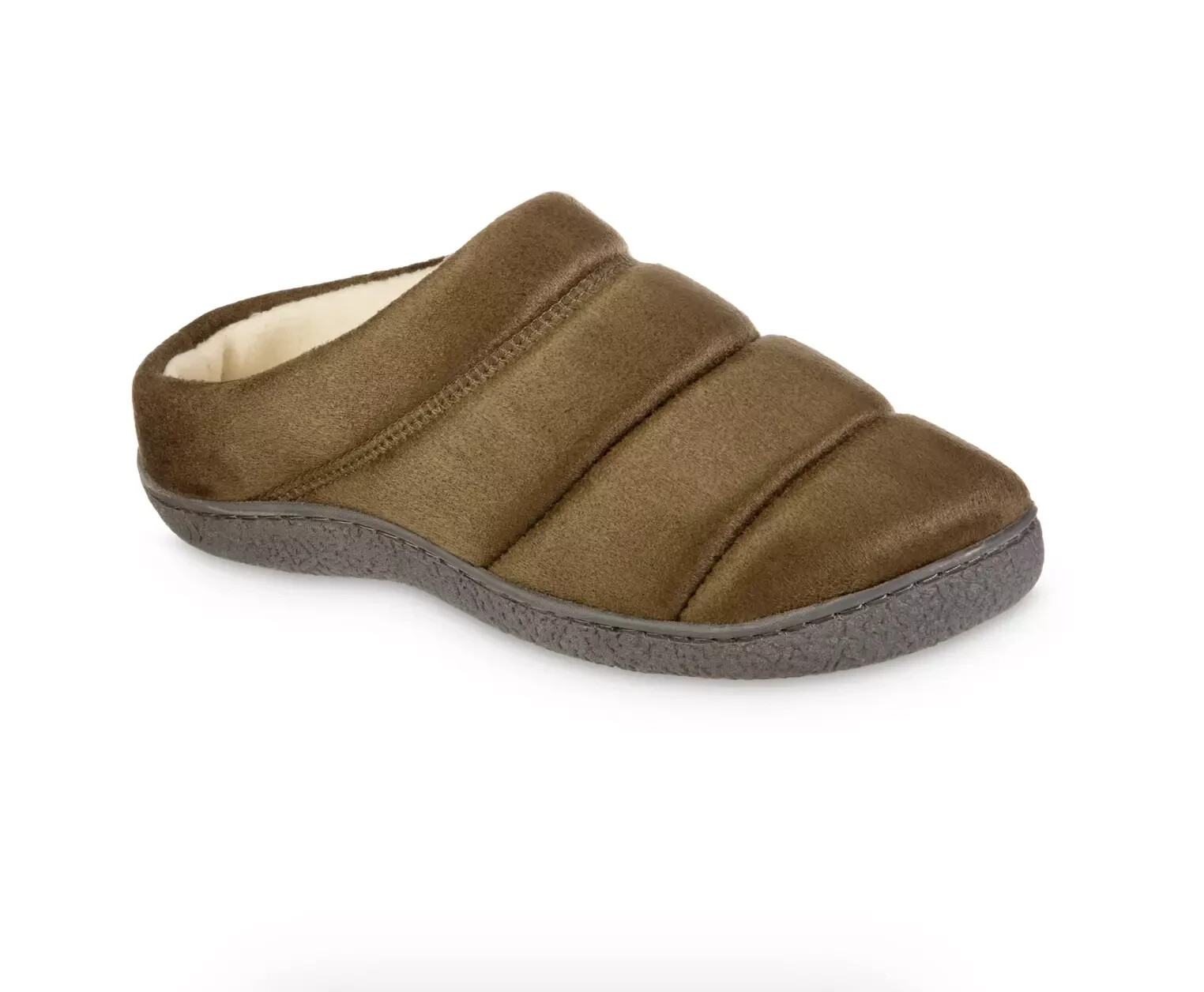 Isotoner Men Rory Hoodback Puffer Slipper, Olive, sz Large (9.5-10.5)