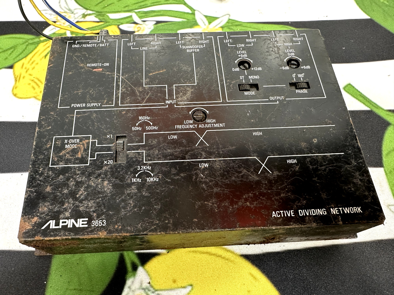 ALPINE 3653 electronic active dividing network working old school JDM Untested