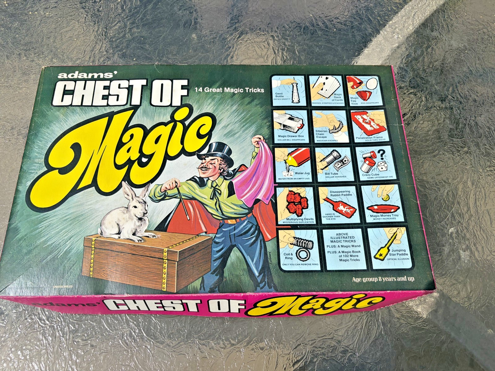 Adams Chest Of Magic Vintage Magic Set Original Box Incomplete Tricks