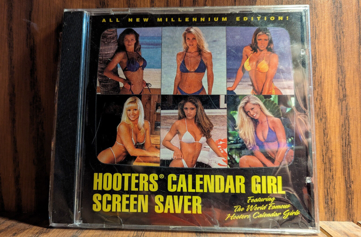 Vintage Hooters Calendar Girl Screen Saver Windows 3.1 NOS! SEALED! FREE POST!