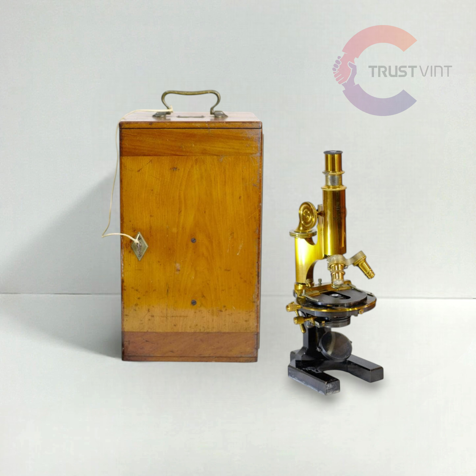 Antique Carl Zeiss Stand Ia Microscope 1895 Brass Research Model SN.26309