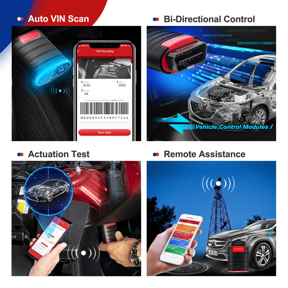 THINKDIAG Bidirectional Diagnostic Tool Full Software Free OBD2 Scanner Old Boot