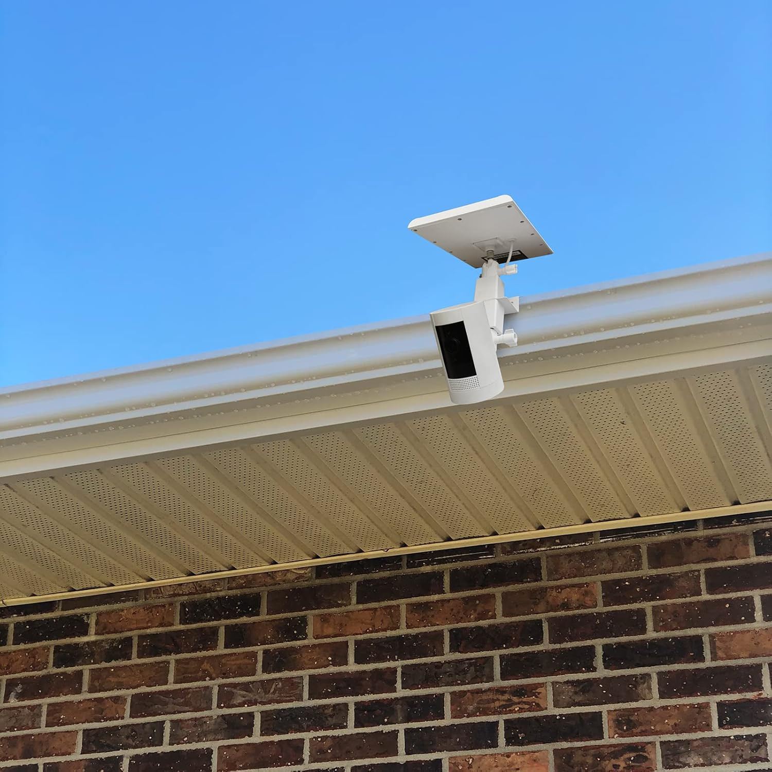 2-In-1 Gutter Mount for R-Ing Solar Panels and Cameras, White