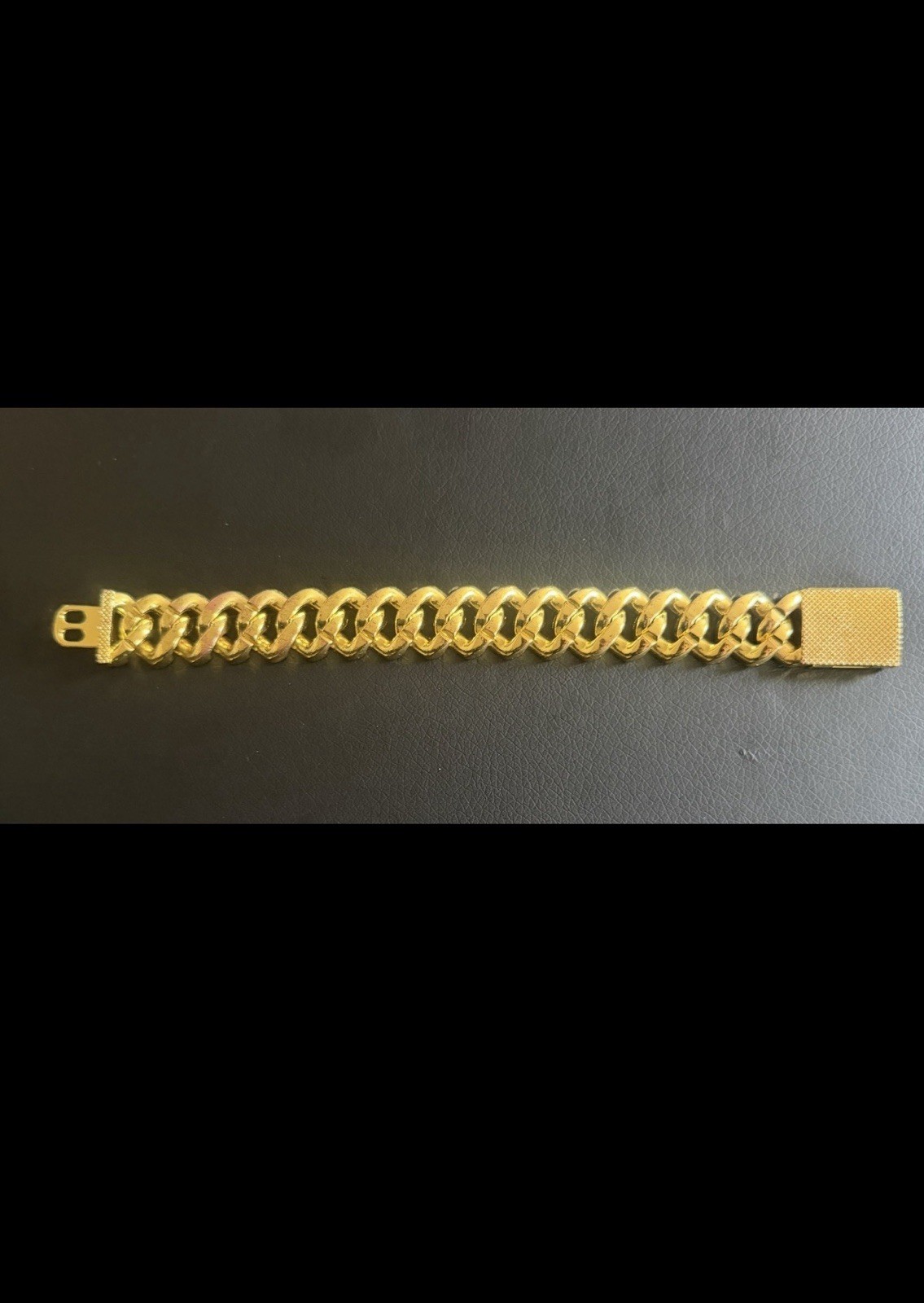 Iced Out Gold Plated Cuban Link Bracelet