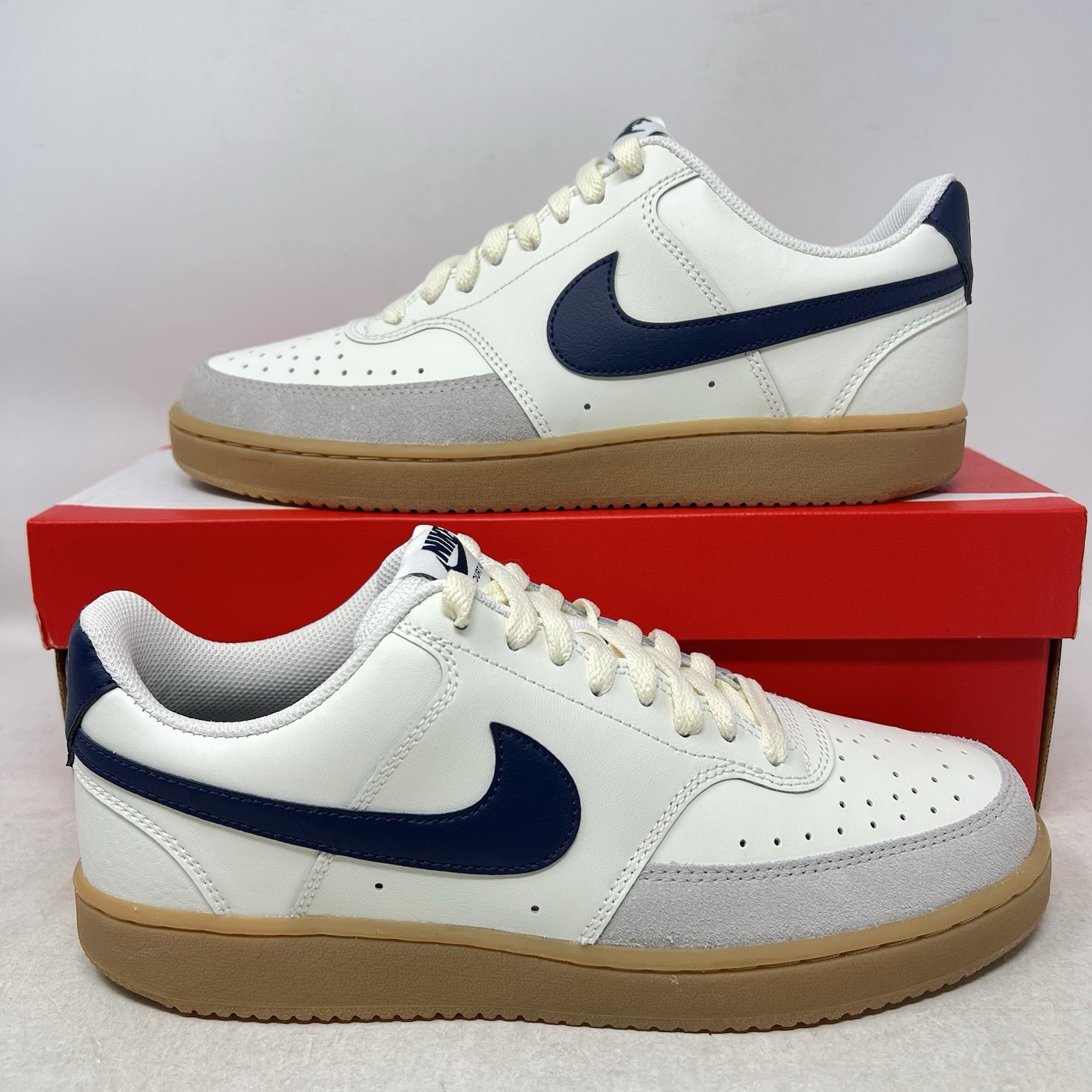 Nike Court Vision Low Sail Midnight Navy Men's Casual LifeStyle Shoes HF1068-133