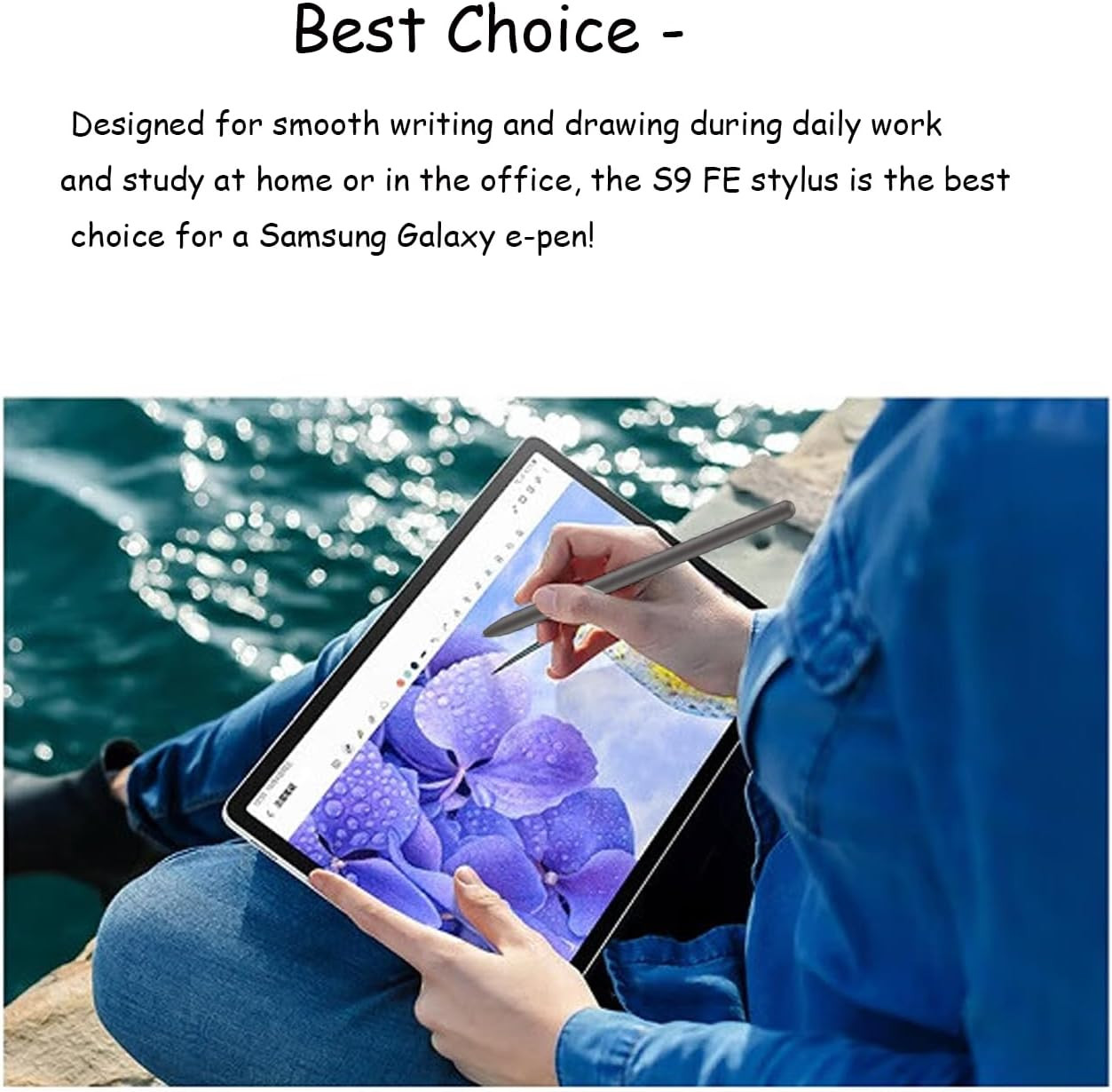 2 Pcs Galaxy Tab S9 FE S Pen for Samsung Galaxy Tab S9 FE / S9 FE+ Replacement P