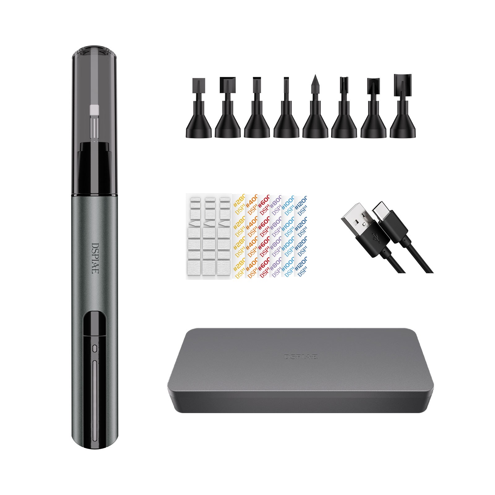 DSPIAE Upgraded "Illusive Shadow" PRO Reciprocating Electric Sander Grinding Pen