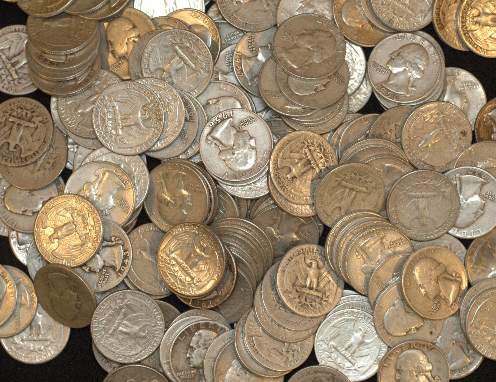 1941-1964 Silver Washington quarters average circulated $19.50 Free Shipping