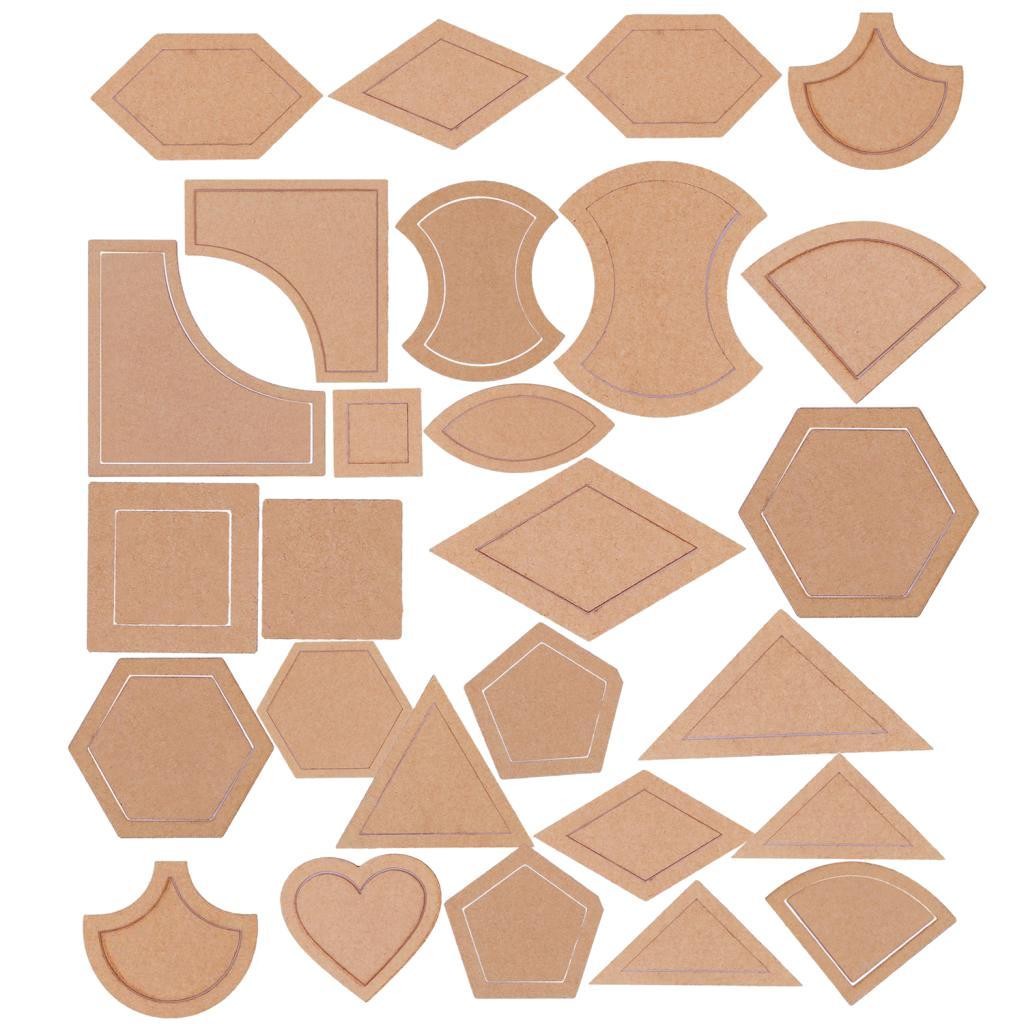 54pcs Patchwork Tool Quilt Templates Acrylic DIY Tool for Patchwork Quilting