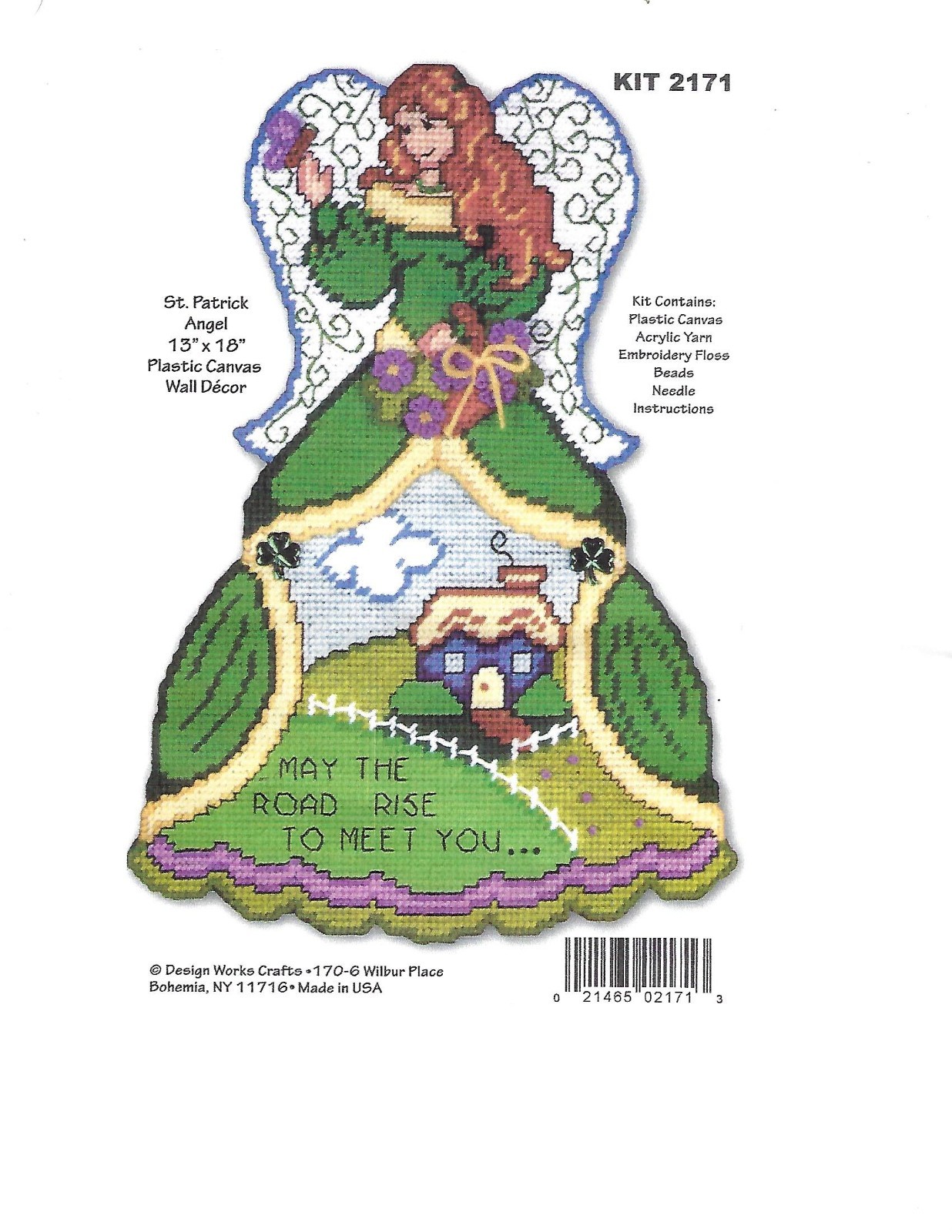 IRISH ANGEL  Wall Hanging  plastic canvas  PATTERN (#TF0163)