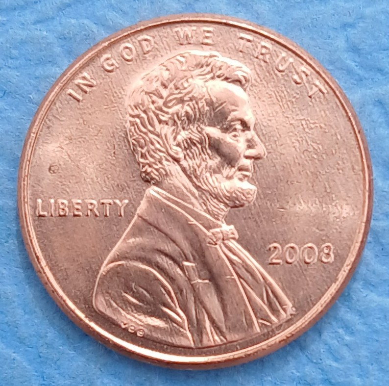 2008-P Brilliant Uncirculated Lincoln Cent.  Ships Free.  BU condition.
