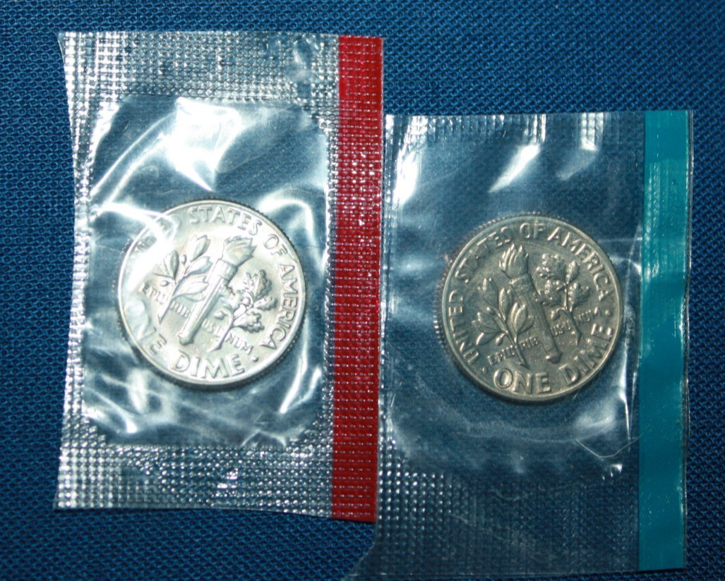 1975-PD Roosevelt Dime from Mint Cello Gem BU