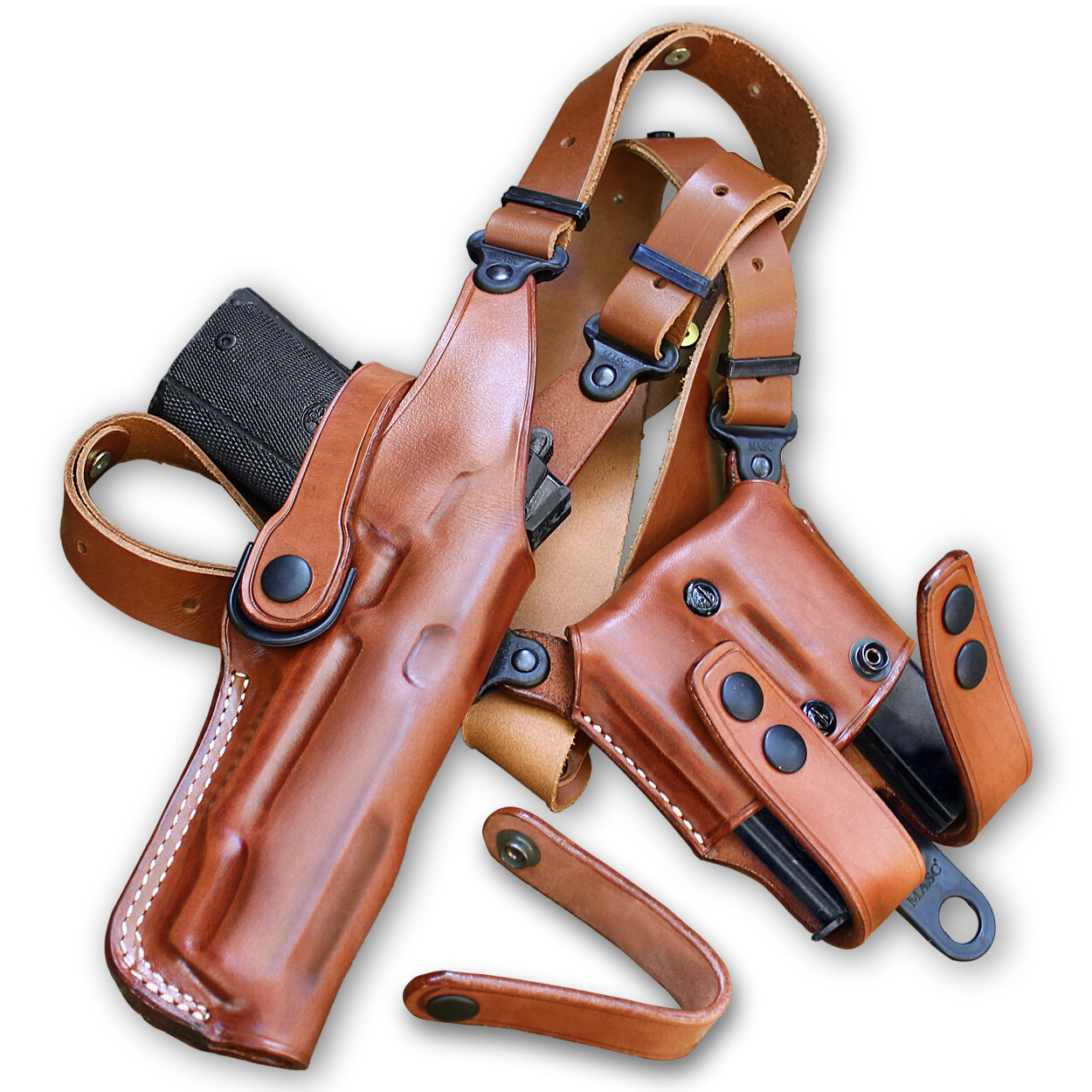 Vertical Shoulder Holster Fits Colt 1911 Gold Cup Trophy 45ACP/ 9mm 5" #1691#