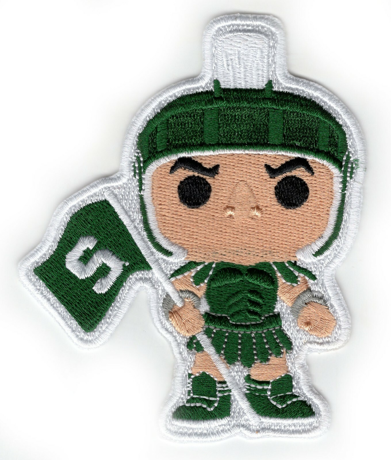 🏈4" MICHIGAN STATE SPARTANS Sparty Mascot Comic/Cartoon Iron-on Jersey PATCH!