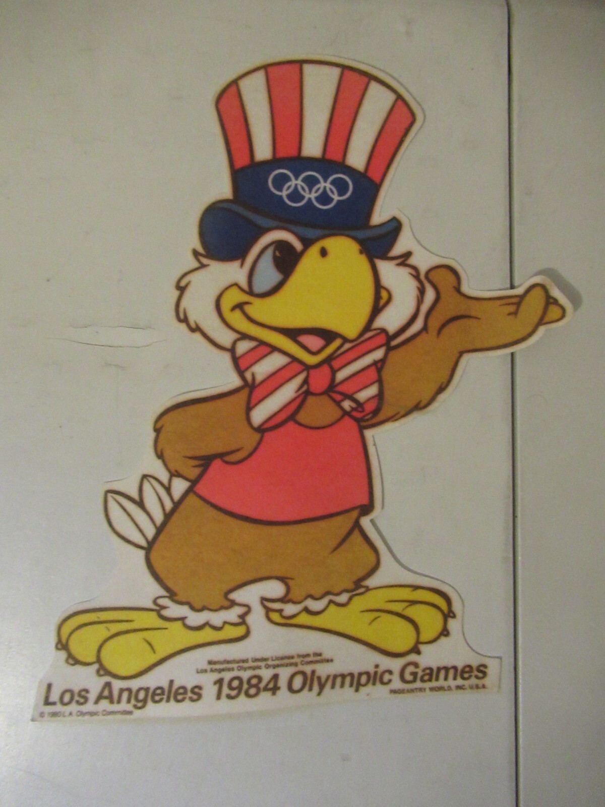 Sam the Olympic Mascot 17" felt cut out NICE 1984