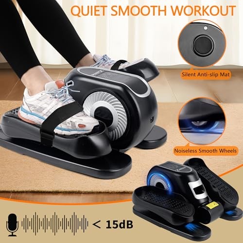 Under Desk Elliptical Machine - Electric Elliptical Training Machine w/Remote