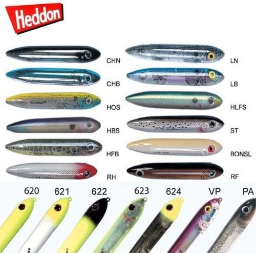 Heddon Super Spook Topwater (7/8 oz), White/Chartreuse Head