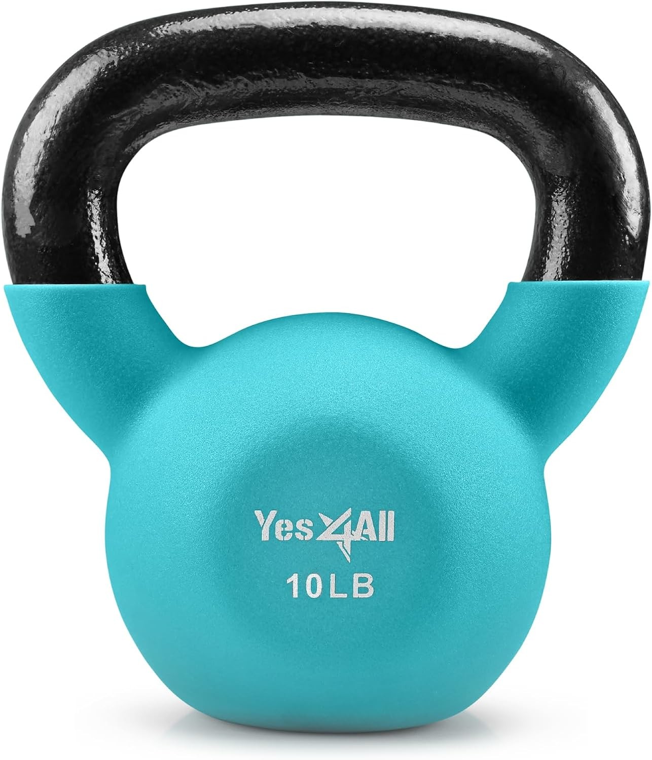 Kettlebell 5-65 LB Neoprene Coated Cast Iron Kettlebells Wide Grip Handle & Flat