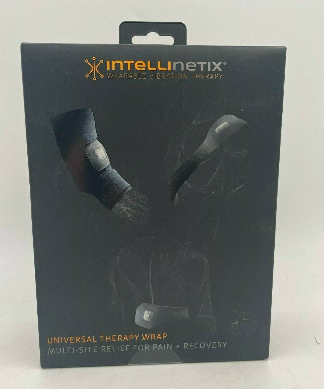 Intellinetix Universal Vibrating Therapy Wrap for Pain & Recovery Black