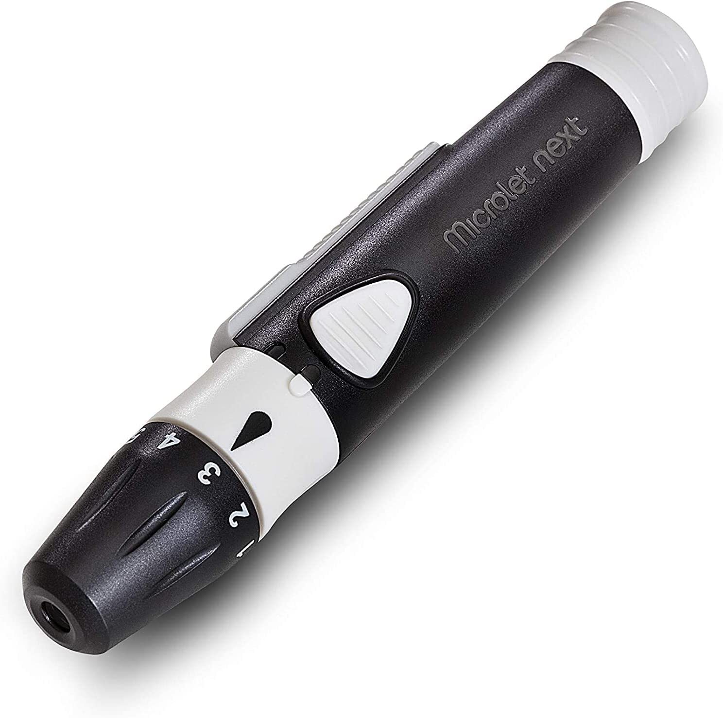 Microlet Next Lancing Device Kit 5 Clear Depth Settings with Safety Lock Endcap