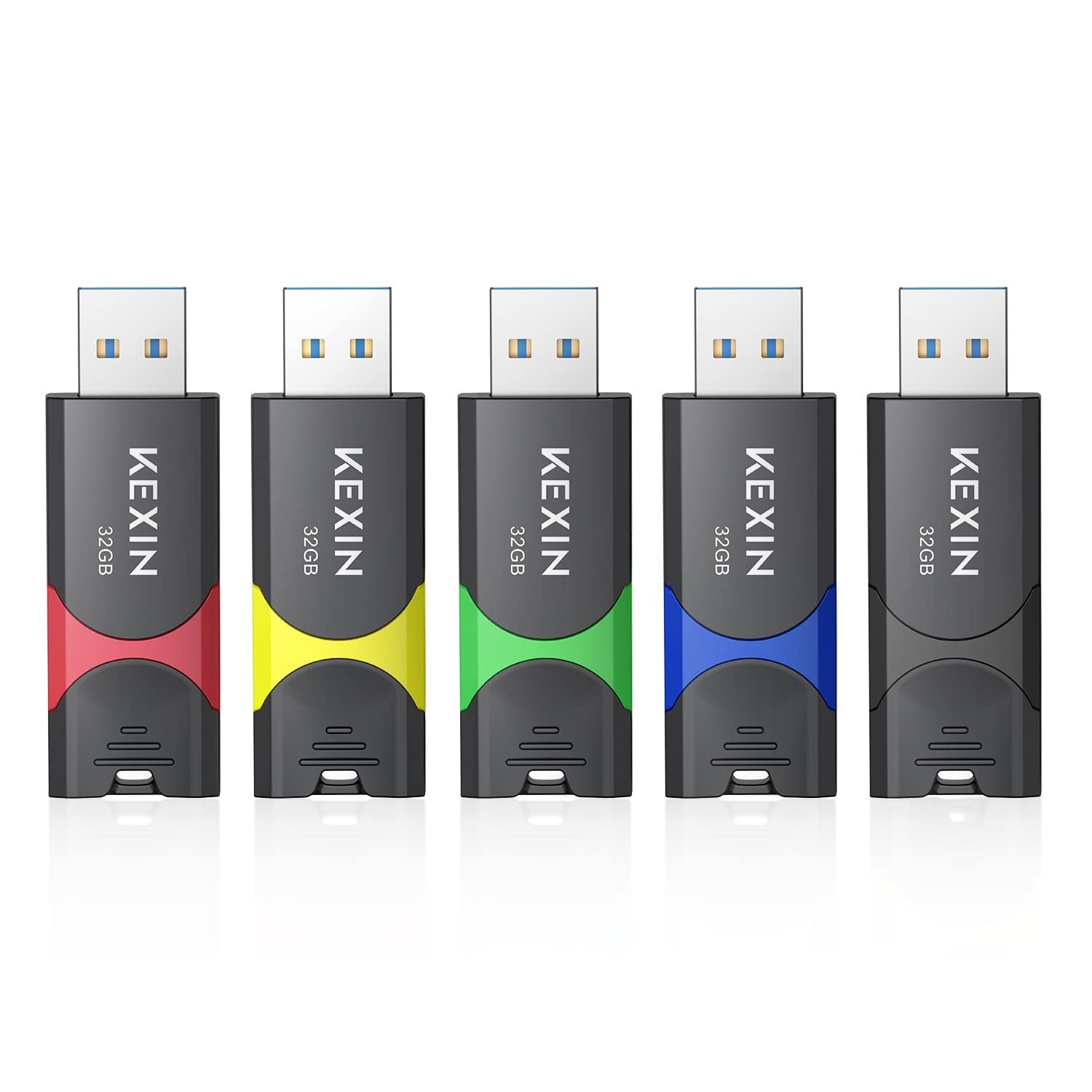 KEXIN 32GB Flash Drive 5 Pack 3.0 Thumb Drive USB Flash Drive USB 3.0 Memory ...