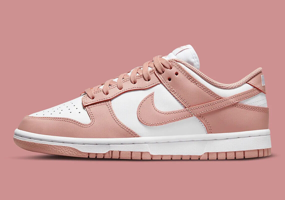 Nike Dunk Low White Rose Whisper Pink Retro Sneakers DD1503-118 Womens Size