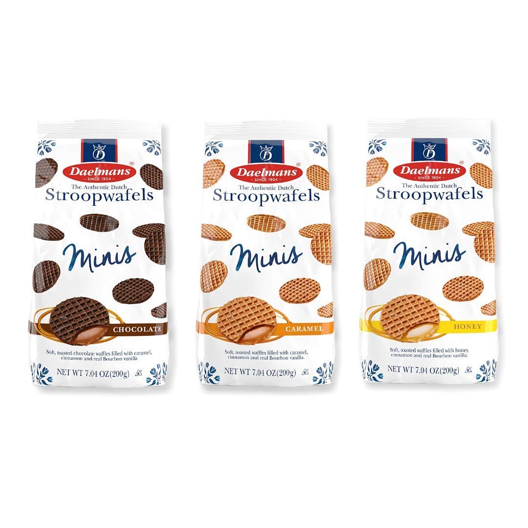 DAELMANS Stroopwafels - Dutch Waffles Soft Toasted, 3 Pack Assortment, Chocol...