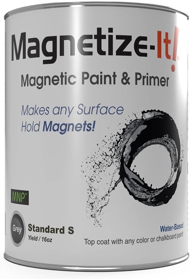 16oz Magnetic Paint - Water-Based for Canvas & Indoor Use - Easy DIY Solution!