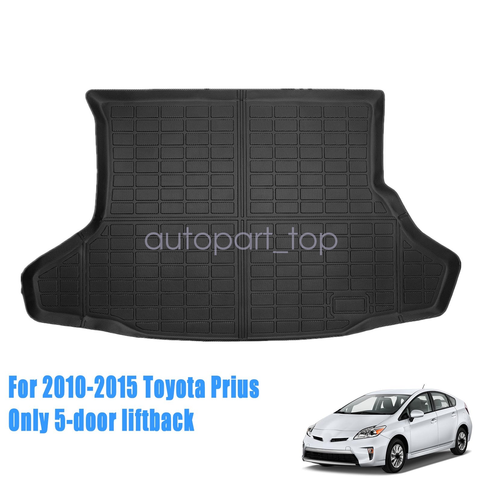 3D TPE Trunk Cargo Liner Floor Mat Black For 2010 2011 2012-2015 Toyota Prius
