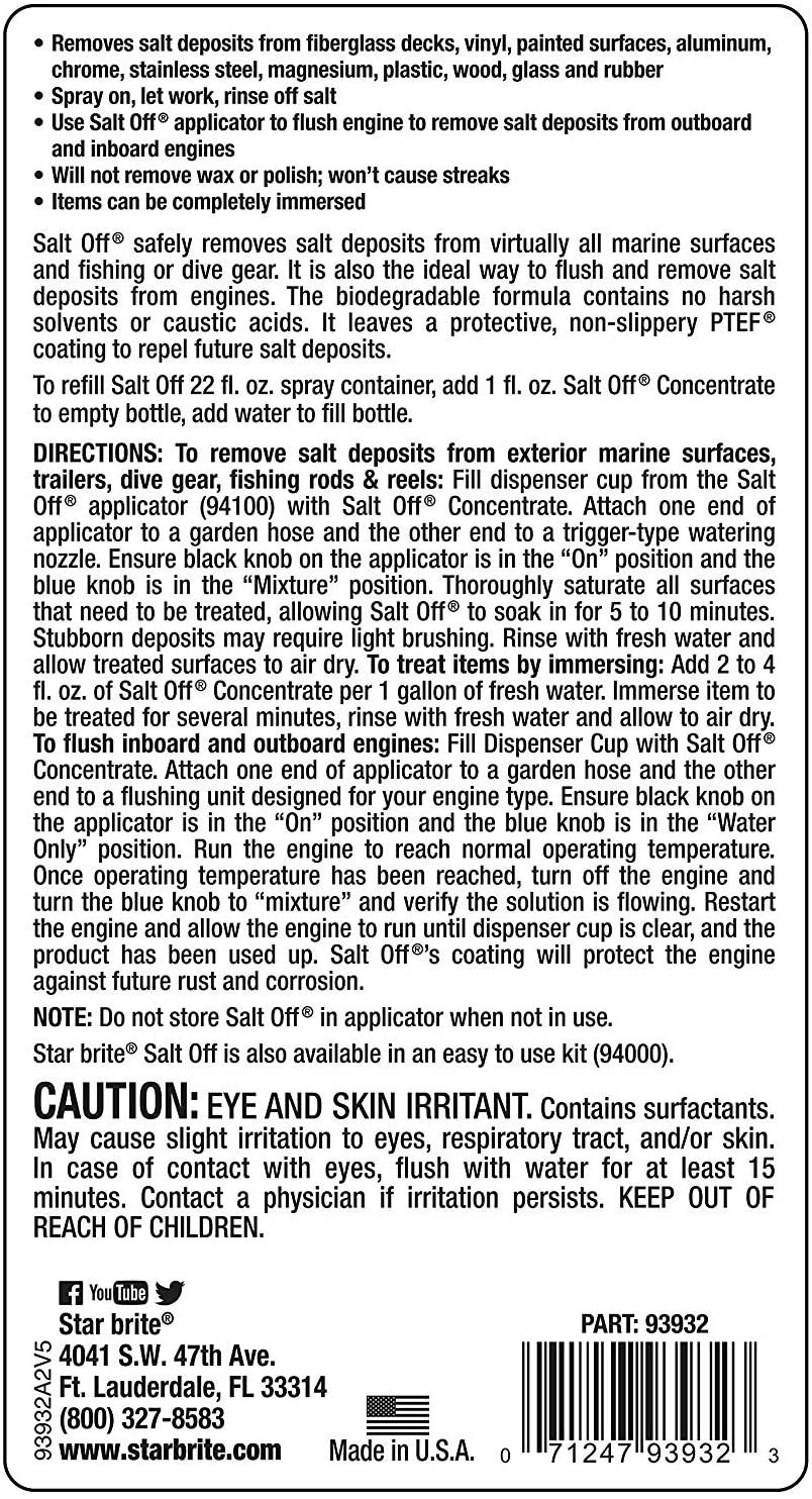 12 Pack Star Brite Salt Off Concentrate PTEF Protective Coating - 32 oz - 93932