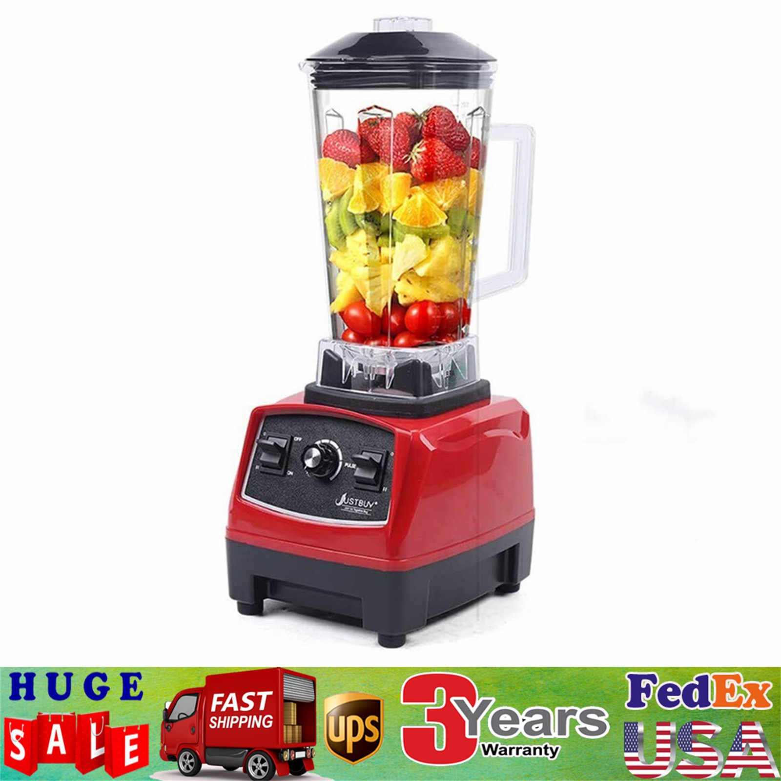 3HP 2L Professional Blender Heavy Duty Commercial Blender Mixer Juicer US