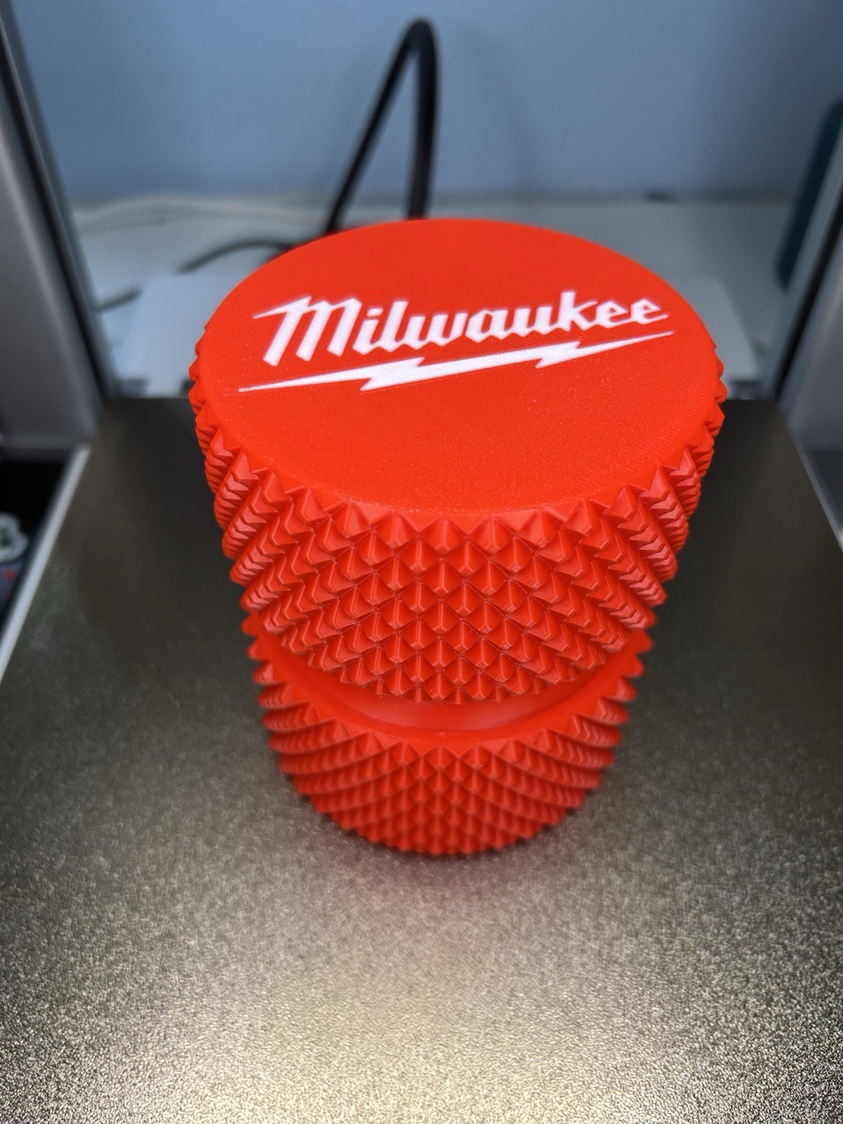 Milwaukee Container Set of 3 Sizes Threaded Screw Parts Storage 3D Printed Boxes