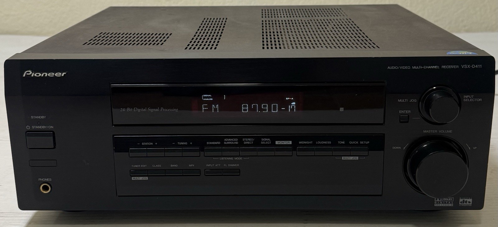 Pioneer VSX-D411 Receiver HiFi Stereo 5.1 Ch Home Audio AM/FM Tuner - No Remote